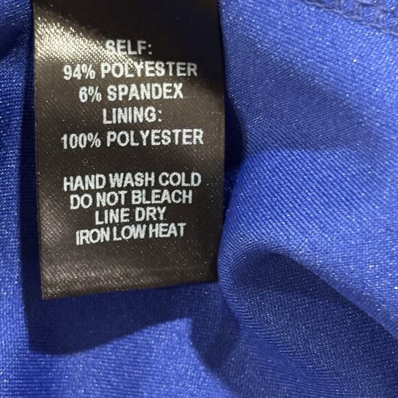 Lulus Size XS Thinking Out Loud Blue Backless Wide Leg Jumpsuit KP8458 - Picture 5 of 6